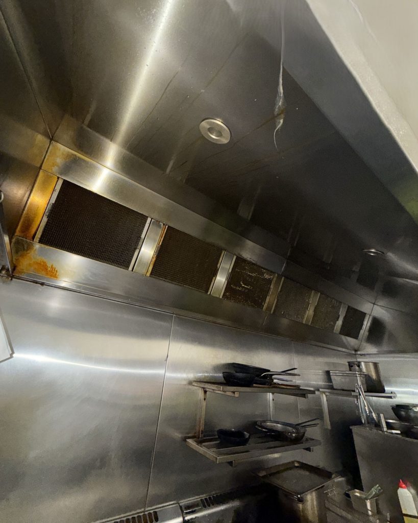 Kitchen & Dishwash Canopy Cleaning - Before